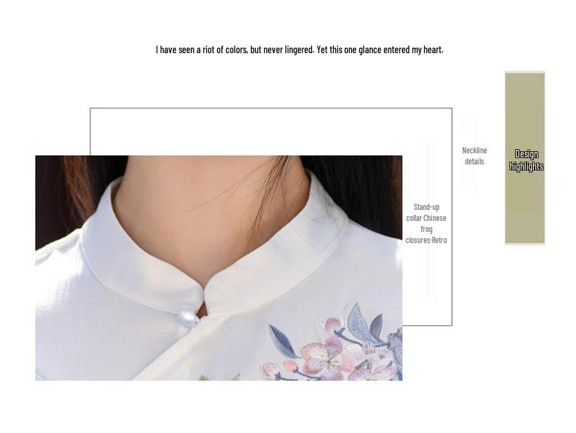 Китайский ретро вышитый танский костюм ханьфу с воротником-стойкой