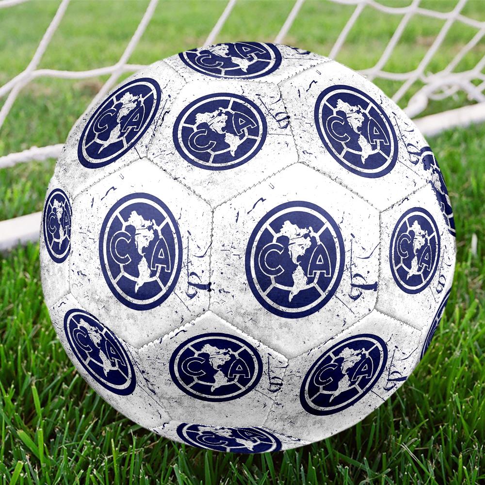 Футбольный мяч с логотипом Club America, разноцветный, подходит для всех возрастов, сшит машинным швом, материал ПВХ, соревновательного качества, прочный и с высоким отскоком