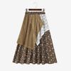 ZANZEA Womens Summer Casual Patchwork Loose Floral Print Long Skirts