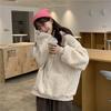 Kawaii милая толстовка с медвежьими ушками женская осень-зима повседневное флисовый свободный пуловер с длинными рукавами друзья корейская мода толстовки