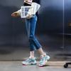 Summer 2025 Women's Shoes Korean Version Versatile Thick-soled Heightening Shoes Women's Casual Breathable Sports Shoes Women's Comfort