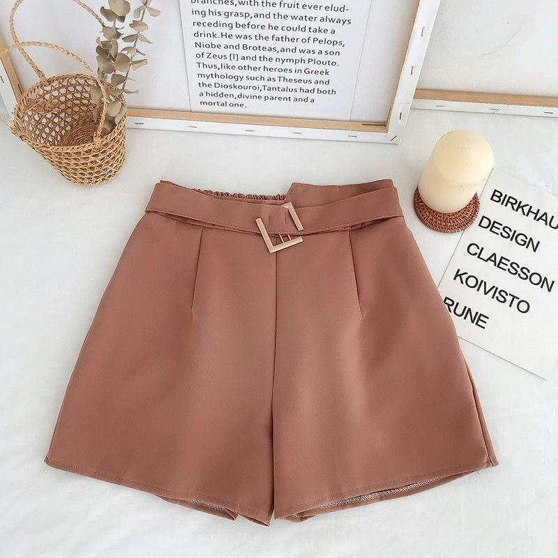 WTEMPO Summer Women's Chiffon Shorts Fashion High Waist Loose Shorts Wide Leg Shorts Casual Shorts Suit Shorts