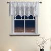 1Pc Valance White Cafe European Style Lace Curtains Kitchen Window Drapes Floating Sheer Window Drapes
