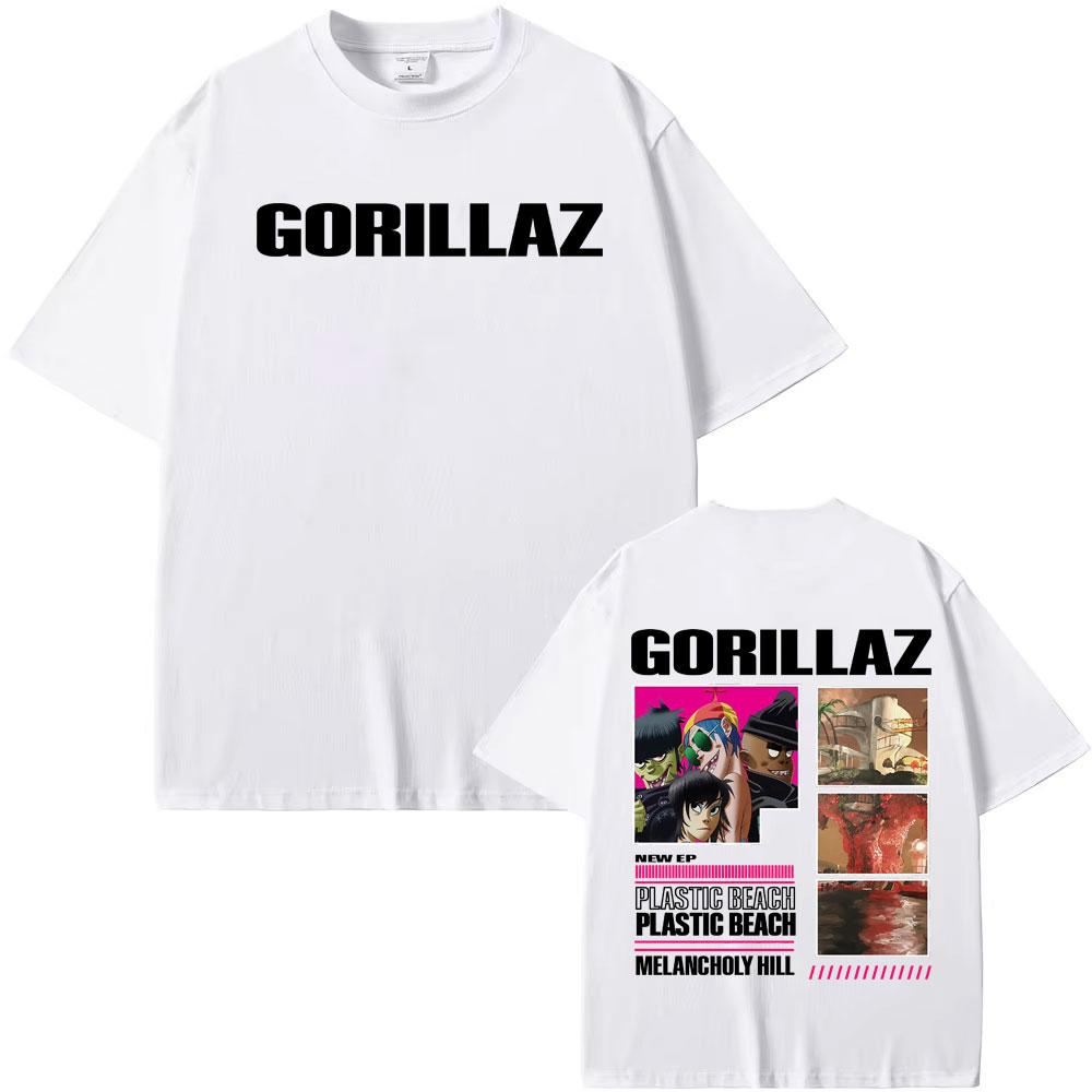 Gorillaz The Mountian New Album 2026 Tour TShirt Men Women Oversized Fashion Gothic Clothes T Shirts O-Neck High Quality T-shirt