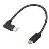 Кабель USB Type-C папа-папа, угловой 90 градусов, 10 Гбит/с, для передачи данных, USB-провод для зарядки телефона, с прямым углом