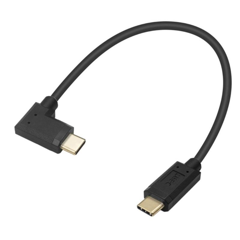 Кабель USB Type-C папа-папа, угловой 90 градусов, 10 Гбит/с, для передачи данных, USB-провод для зарядки телефона, с прямым углом
