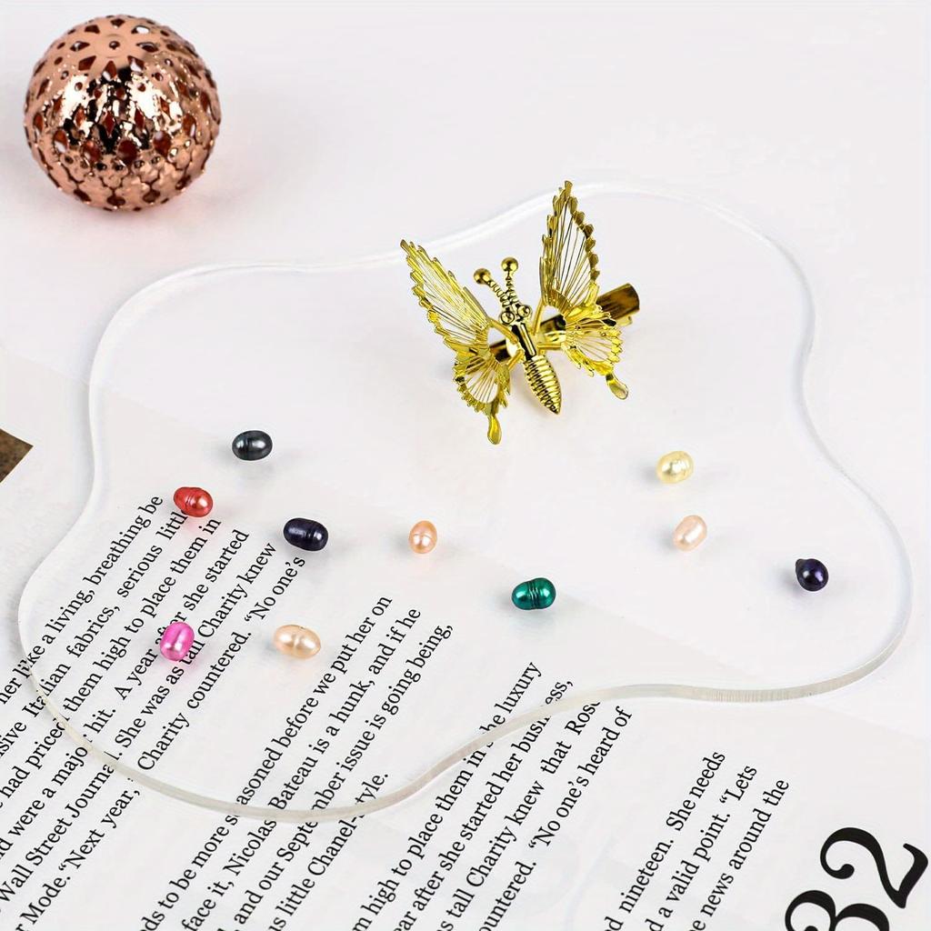 4 шт. Акриловые подставки, Прозрачные Неправильной формы Настольные подставки Украшения для стола для Кухни Бара Обеденного стола Комода