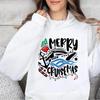 Модные женские рождественские худи с круглым вырезом, модная женская рождественская одежда с длинным рукавом, женские винтажные топы, повседневные худи с Сантой, уличная одежда