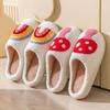 Winter Cute Cartoon Cotton Slippers Women's Thickened Warm Indoor Home Non-slip Couple Fluffy Slippers