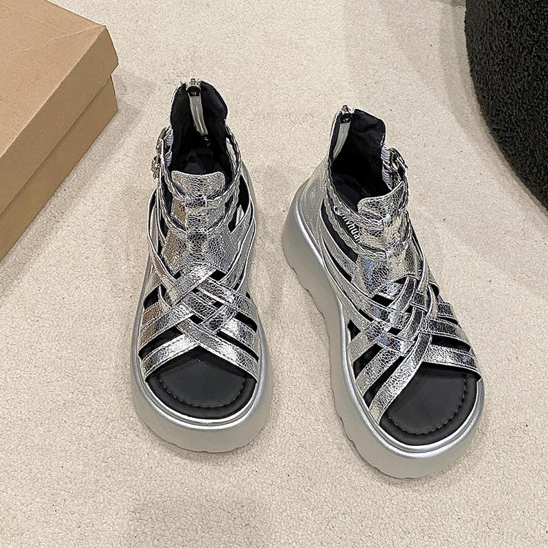 Мода 2025 Дизайнеры Женские Летние Сандалии Открытый Носок 8СМ Платформа Танкетка Кроссовки Женская Повседневная Обувь Пляжные Сандалии Женские