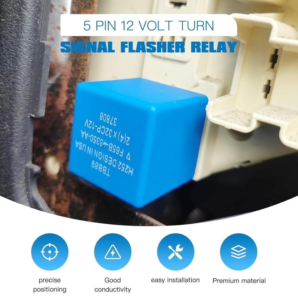 5 pin 12 Volt Turn Signal Lights Flasher Relay Fit for Ford 1995-2014 F350 F150 F250 F350 Super Duty Escape Excursion Expedition Replaces#