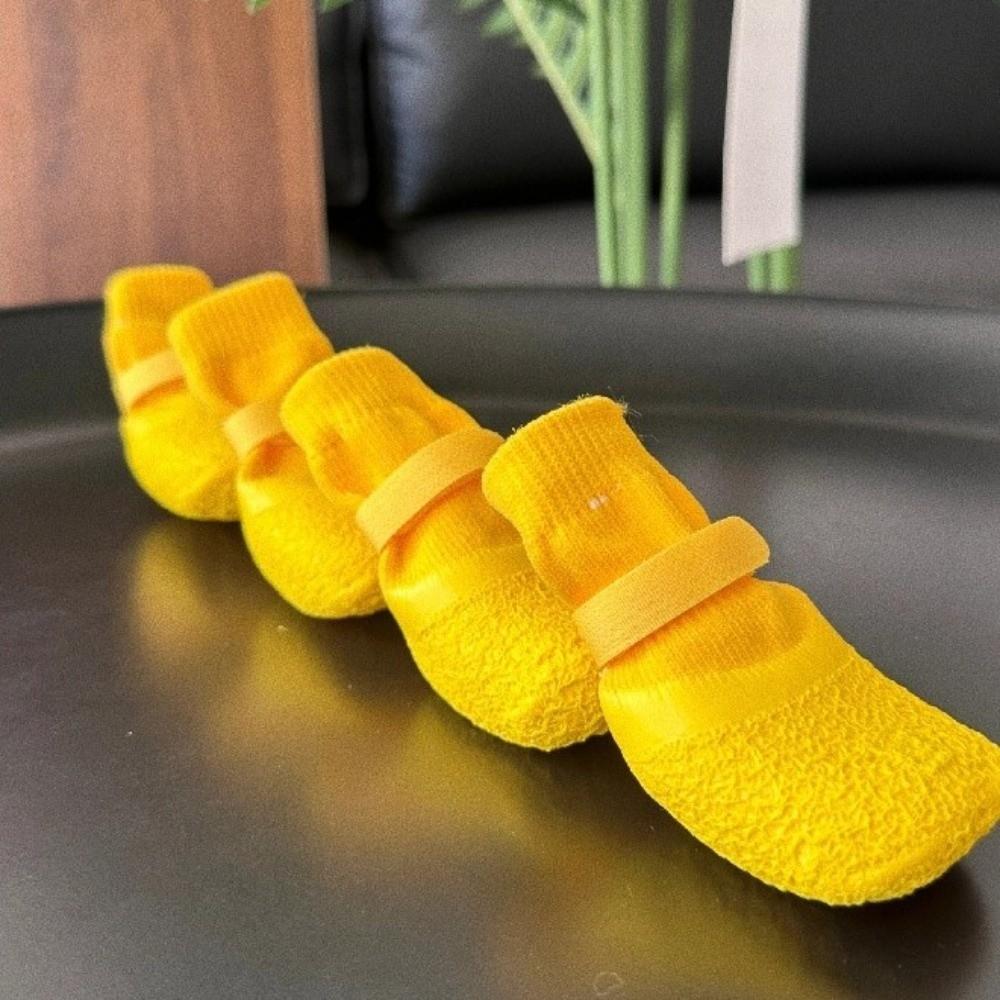 4PCS Adjustable Dog Mesh Shoes Waterproof Pet Paw Protector Portable Pet Boots Outdoor Walking