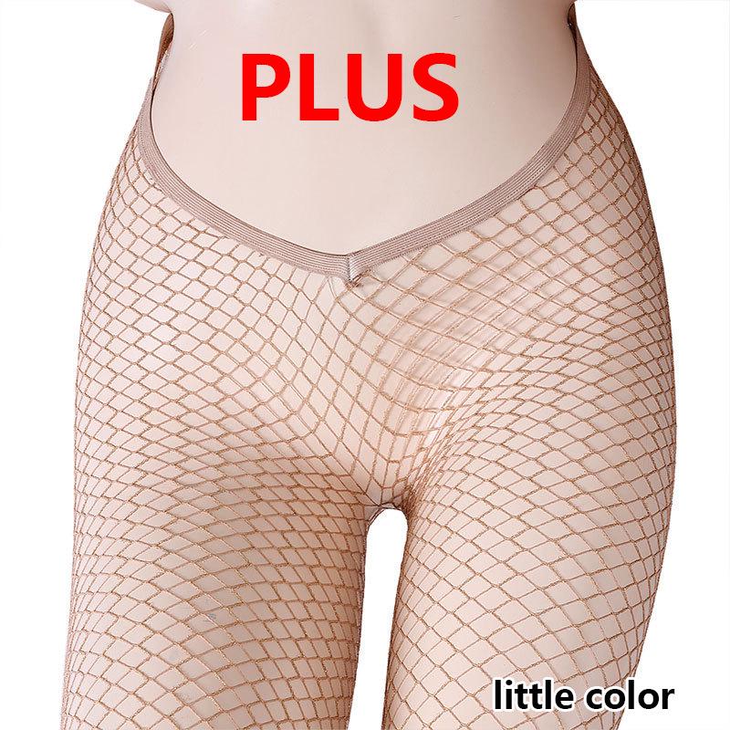 Женские блестящие сетчатые чулки с V-образным вырезом и серебряными и золотыми нитями для ночного клуба или сценического образа