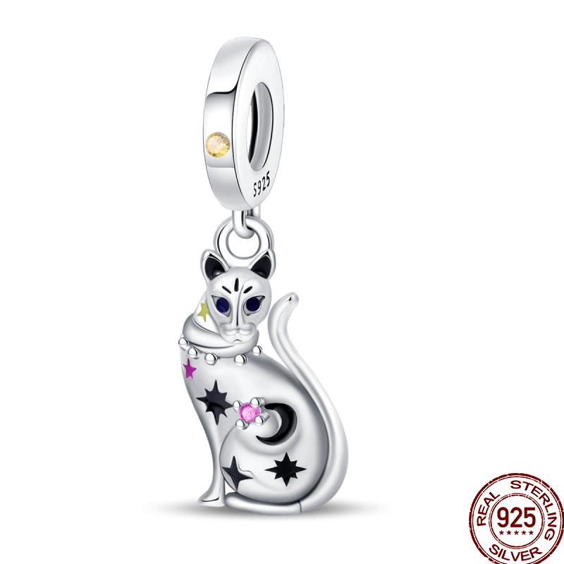 Pyramid Series Copper Mystical Cat Elephant Religious Style Charm Beads Suitable For Pan Original Bracelet Diy