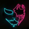 LED Hand-painted Mask Scary Hip Hop Dance Night Club Costumes Dexoration Ghosts Flashing Mask Horror Killer LED Mask For Men