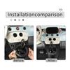 Black Alloy Center Console Knob Ring trim for Fiat 500/Abbas 595 695 2010-22