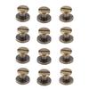 20pcs Flat Head Copper Brass Screws Nuts Nails Rivets Leather Cap Accessory (6.5mm)