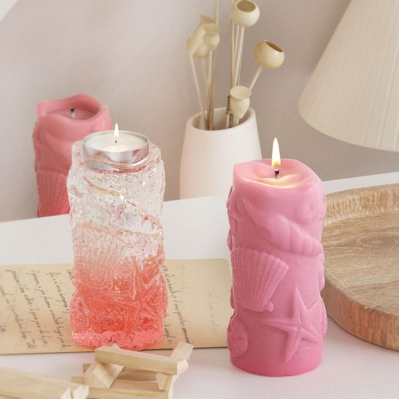 Цилиндрические формы для свечей для изготовления свечей, мыла, гипсовых украшений, формы для свечей на морскую тематику для литья из эпоксидной смолы