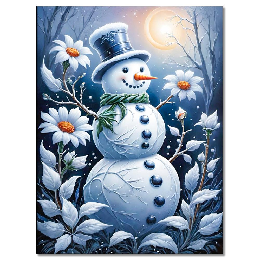 Алмазная живопись Снеговик Зимний снежный пейзаж Алмазная мозаика Вышивка Полная квадратная/круглая 2024 Новая серия Сделай сам для дома