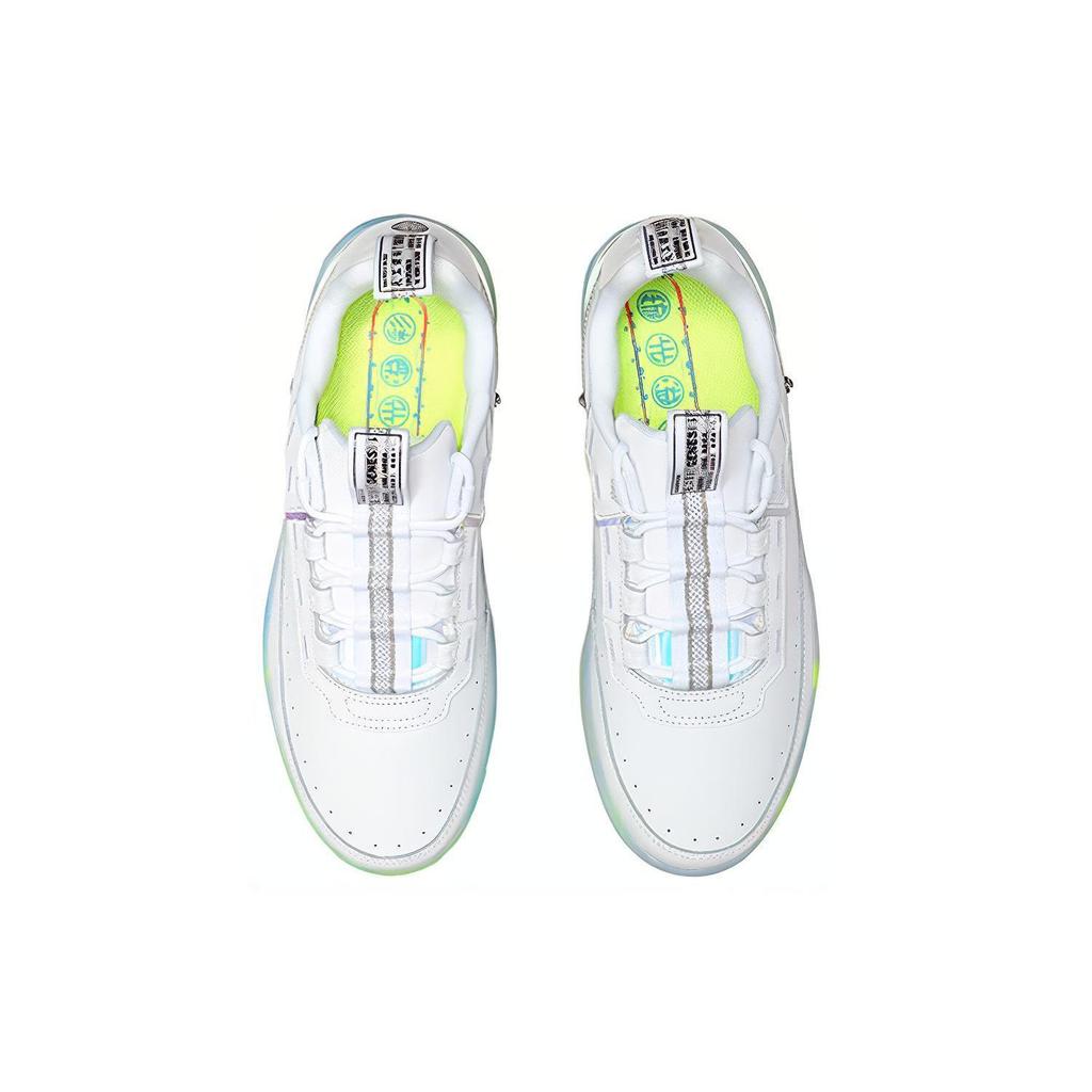 Li Ning Counterflow Скользкие Устойчивые к истиранию Низкие Кеды для скейтборда Мужские Бело-серые AGCP289-1