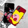 Черный чехол для Xiaomi Redmi 13C Note 9 iPhone XR 7 8 14 15 11 12 13 X XS Pro Max Samsung A25 S23 S24 FE Ultra Plus Kirby Cartoon