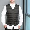 Мужской тонкий жилет с V-образным вырезом, пуховый хлопок, тепло, защита от холода, для молодых и среднего возраста, модный, корейский стиль, новый жилет
