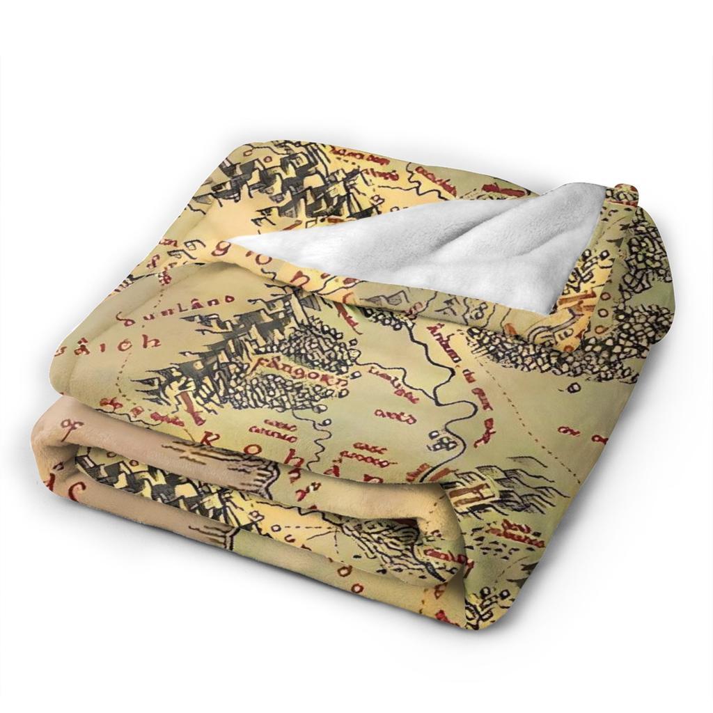Soft Blanket Travel L-Lords Of The R-Rings Throw Blanket Flannel Bedspread For Living Room Novelty Sofa Bed Cover