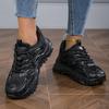 Кроссовки Женская обувь Женская спортивная обувь Дышащая черная повседневная спортивная универсальная женская обувь Daddy на толстой подошве