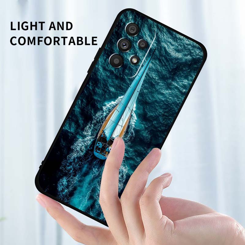 Модный узор с самолетами Для Samsung A73 A72 A71 A55 A54 A53 A52 A51 A13 A22 A16 A15 A12 A14 A26 A07 5G Черный чехол для телефона