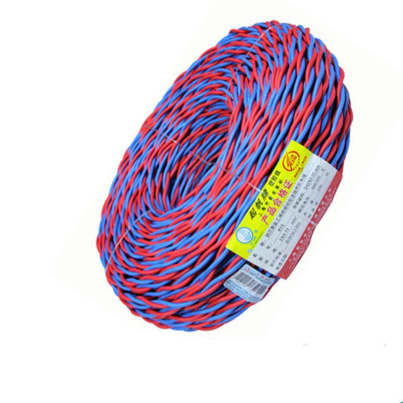 RVS 2*1.5 Flexible Copper Core Twisted Pair Wire for Lamp Holder, Home Decoration, National Standard.