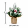 Мини-Льняное Настольное Рождественское Украшение Снег Дерево