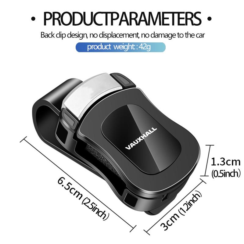 Car Logo Glasses Holder Ticket Card Clamp Auto Sun Visor Clip Storage Accessories For Vauxhall VXR8 Vivaro Corsa Insignia Tigra