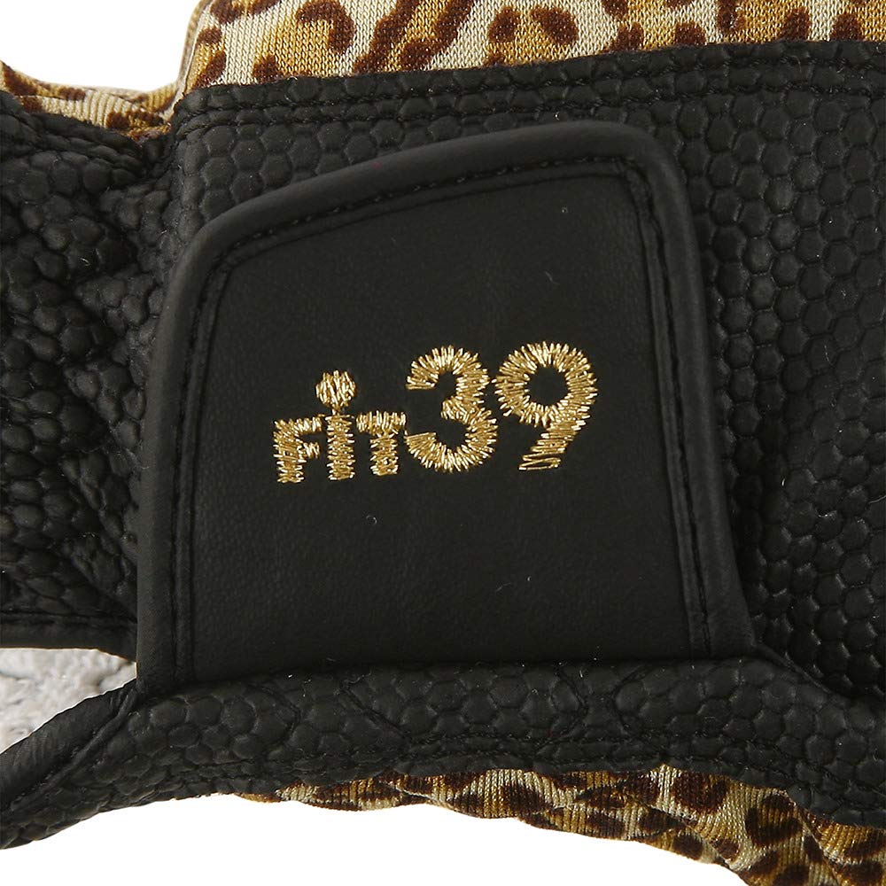 MIC 39 GOLF FIT39 Size Small Gloves, Unisex, MGF-220N, Right-Handed (Left-Handed), Leopard/Black,