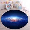 HD Galaxy Universe Space Stars круглый коврик, ковер для гостиной, детская спальня, диван, декор для игровой комнаты, нескользящий напольный коврик