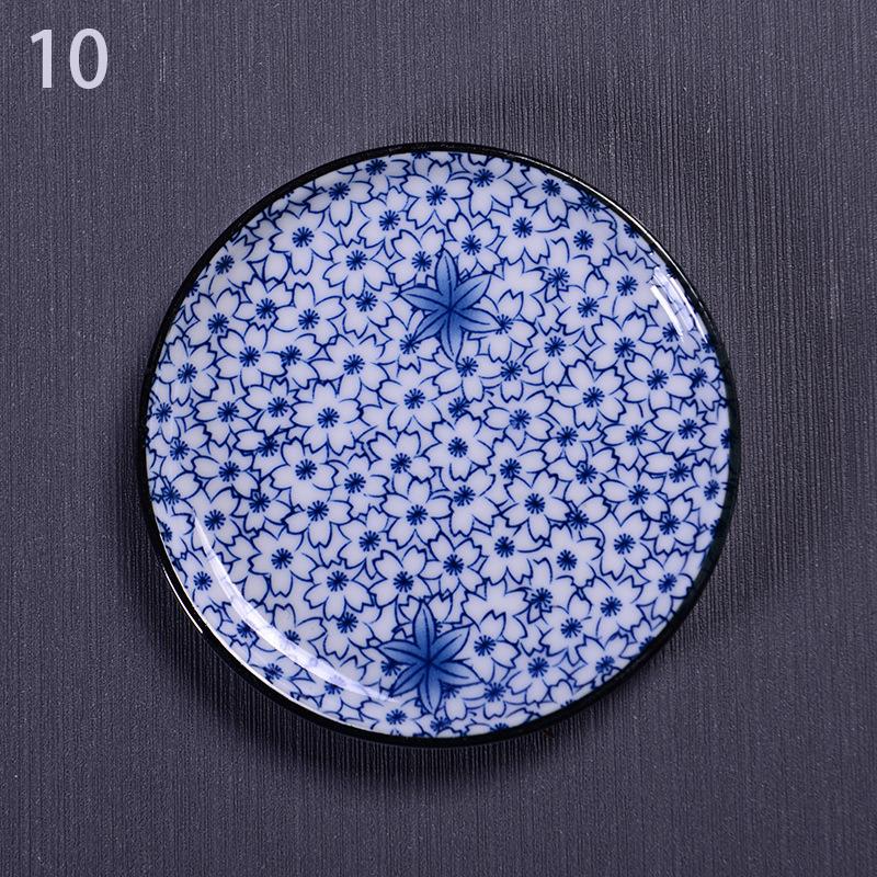 1 шт. Сине-белая керамическая подставка для чайной чашки, фарфоровая подкладка для чайной чашки, подставка в китайском стиле, изоляционная подставка, поднос