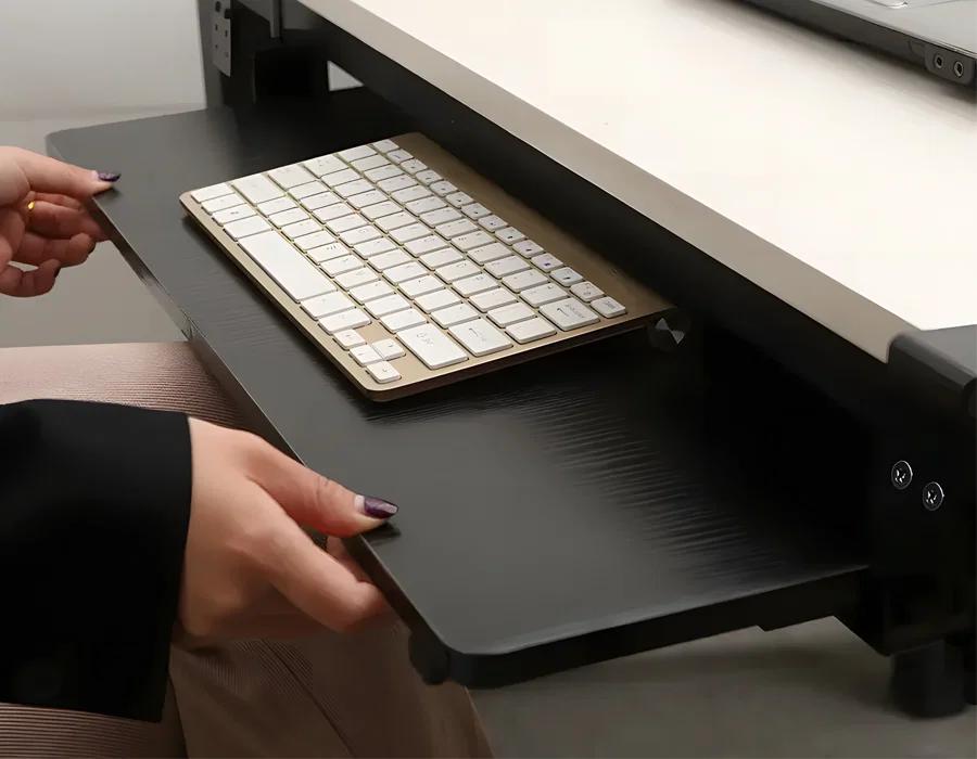 Extendable Keyboard Holder, Under-Desk, Drawer Under the Desktop, Keyboard Shelf Hdwr Solidhand-Kt02