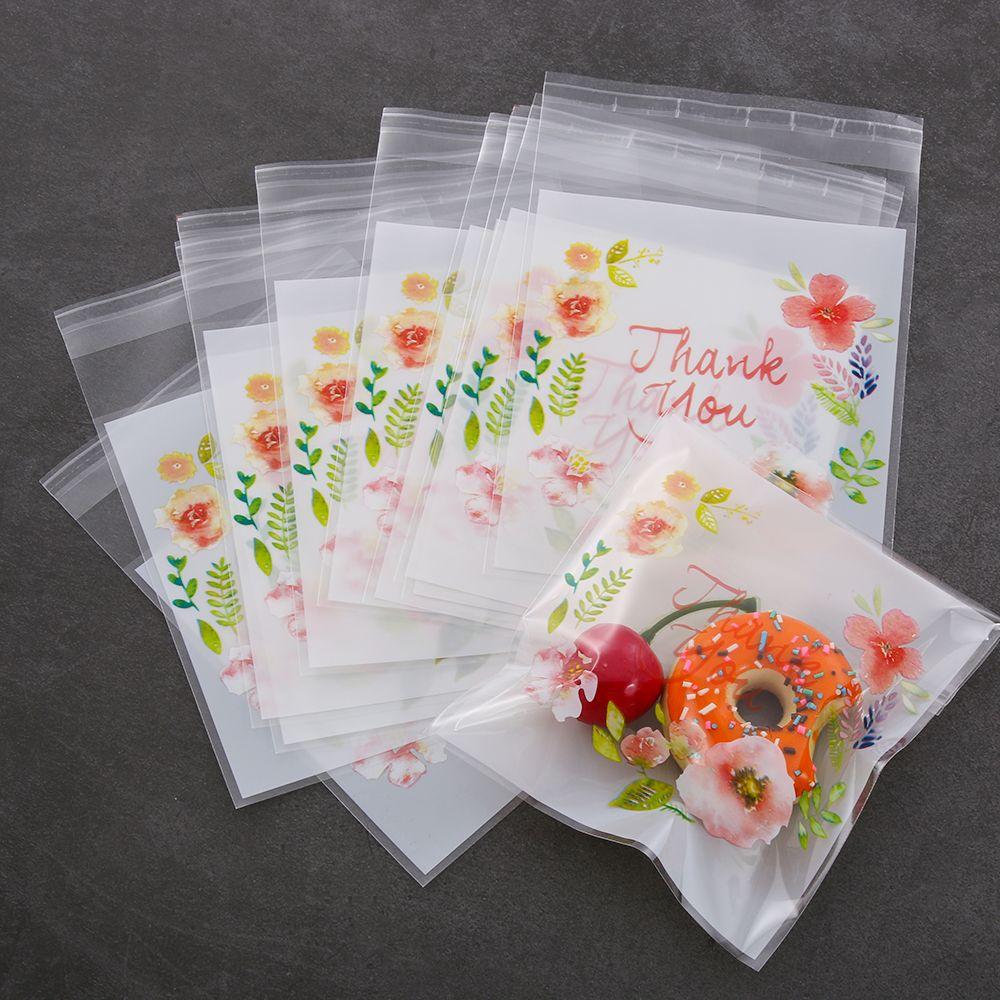 Wedding Flower Baking Thank you Biscuit Packaging Bag Candy Pockets Wrapping Supplies Cookie Bags