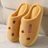 Осенне-зимние теплые простые плюшевые хлопковые туфли Тапочки из чистого хлопка Нескользящая обувь с мягкой подошвой для дома