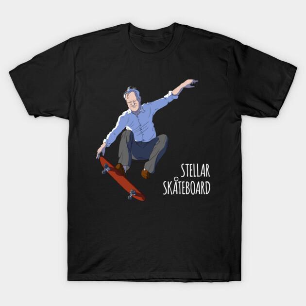 Asian Size Cotton Unisex Tshirt Print T-shirt Stellar Skateboard! T-shirt No-Cut Print Regular Fit