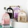 Four-Piece Backpack Set Student School Bag Women's Large Capacity Backpack Color Block Campus Backpack