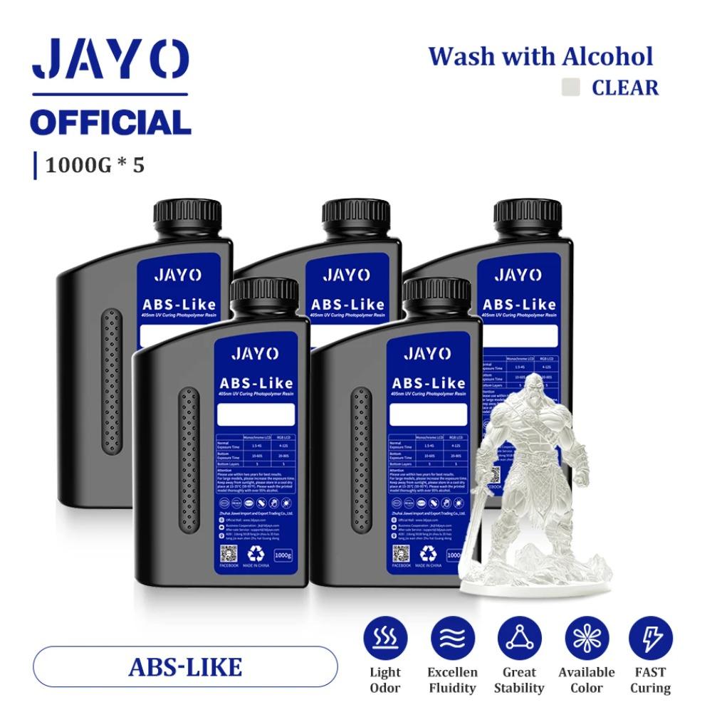 JAYO Стандартный/Подобный ABS/Высокопрочный/Подобный ПА Смола 5 кг 395-405 нм УФ-отверждаемая Фотополимерная Быстрая Смола для LCD/DLP/SLA 3D-принтера