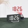 Date/Temperature Display Projection Alarm Clock 12/24H 180° Rotating Projection Projector Ceiling Clock USB Charging