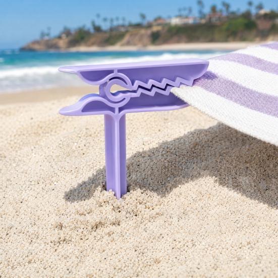 4Pcs Beach Towel Fixing Clip Stake, Windproof Outdoor Picnic Blanket Sand Spikes, Portable Blanket Holder Picnic Mat Clamps