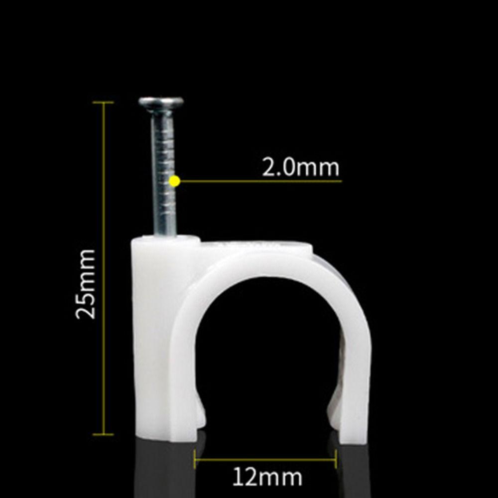 100pcs U Shape Cable Clips Clamp Line Buckle Durable Wire Management Home