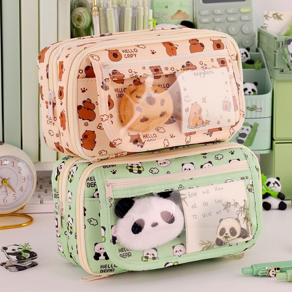 Large Capacity Pencil Case Nine-Layer Stationery Bag Cartoon Pencil Box School Office