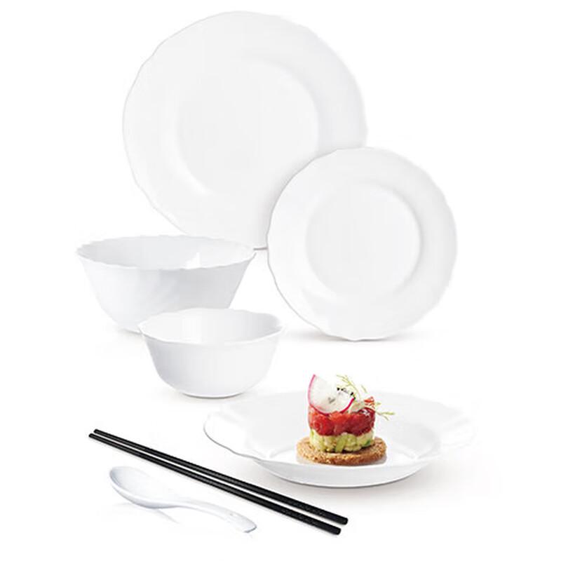 Luminarc Louis XV White Jade 28-Piece Dinnerware Set