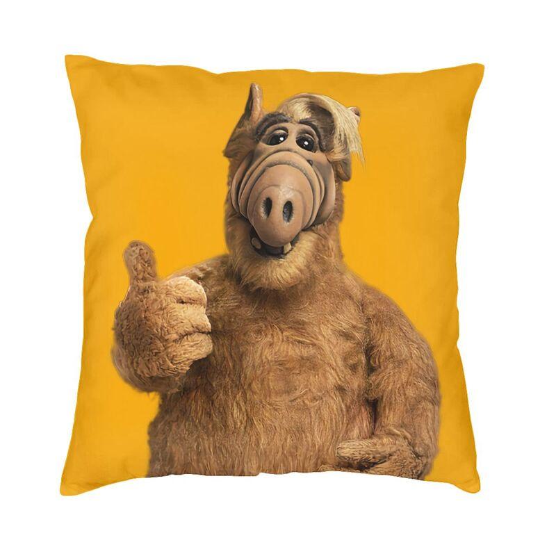 Cute Alf Meme Throw Pillow Case Home Decor Custom Square Alien Life Form Sci Fi Tv Show Cushion Cover 40X40 Pillowcover For Sofa