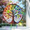 Stained Glass Style Suncatcher Window Hanging, Colorful Sun Catchers for Wall Windows, Durable Acrylic Decor Hanging with Chain Women Wife Aunt