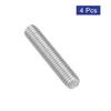 uxcell Fully Threaded M8 Threaded Rod Stud Bolts, Long Thread, 40mm Length, 1.25mm Pitch, 304 Stainless Steel, Right-Hand Thread, 4 Pieces