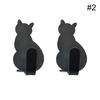 2 шт./компл. кошачий хвост в форме кухонной стены, двери, металлический крючок, клейкая лента, вешалка для ключей, декоративный держатель